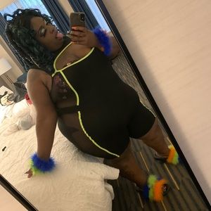 Black and neon green